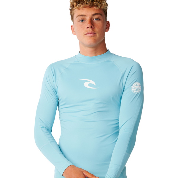 2026 Rip Curl Mens Waves UPF Perf Long Sleeve Rash Vest 197MRV - Wave Pool